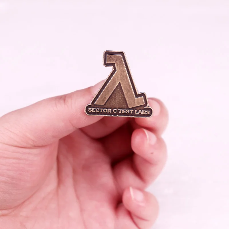 Half Life Game Sector C Test Labs Enamel Pin Brooch Jewelry Gamer Gift