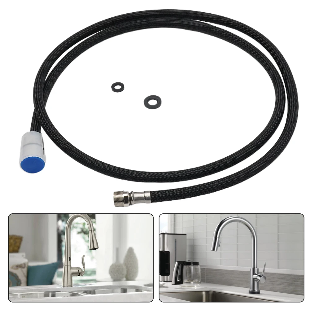 Part Replacement Shower Hose Nylon Replacement Tube Hose Parts With Pull-out Shower Black Fittings High Quality