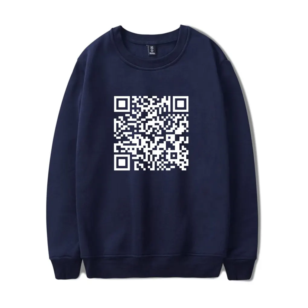 QR Code  Sweatshirt Fu You QR Code  Sweatshirt Funny Christmas sweater Crewneck  Capless Sweatshirt Men/women Novelty  Pullover