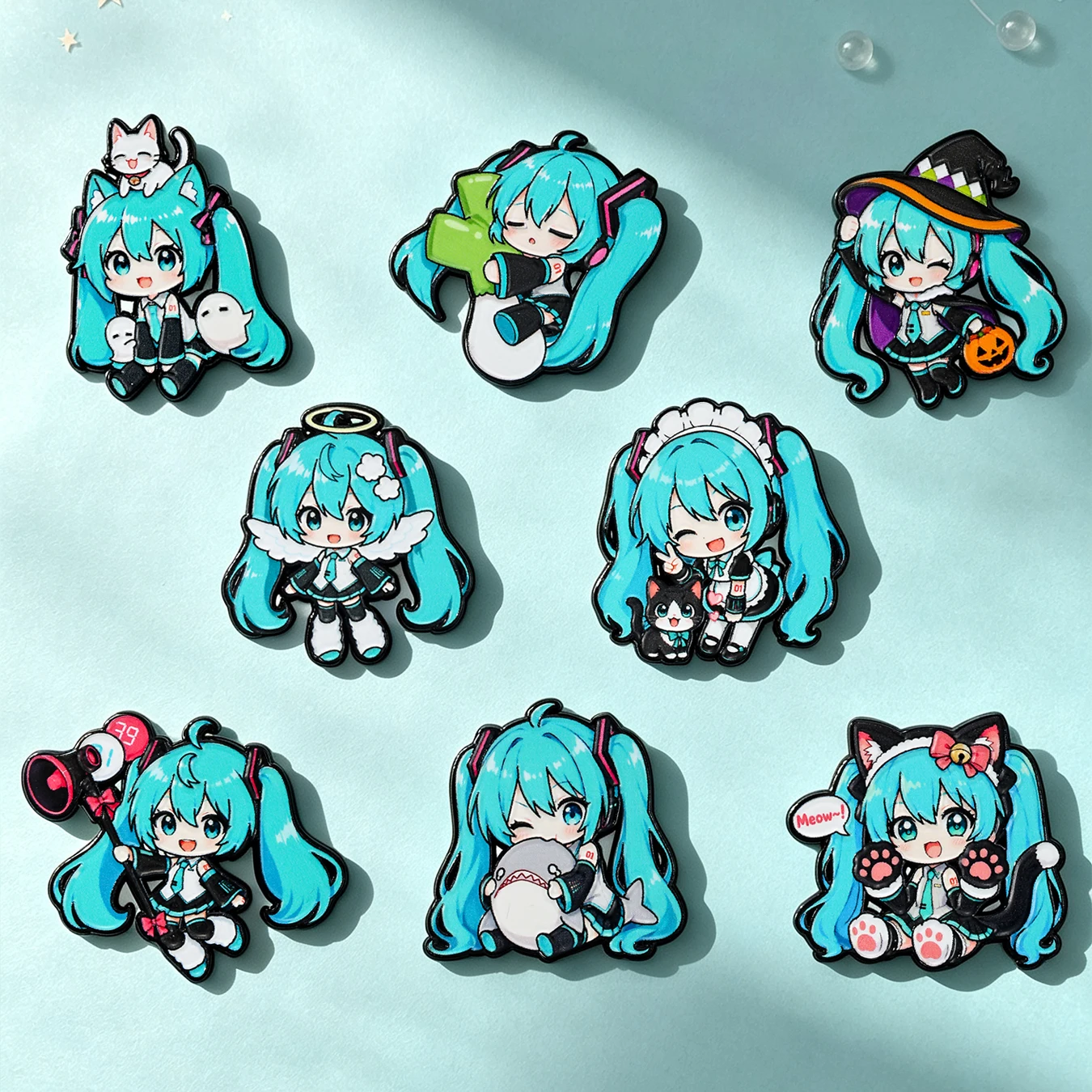 8/14Pcs Chibi Virtual Singer E - Anime Fan Merchandise recension och pris