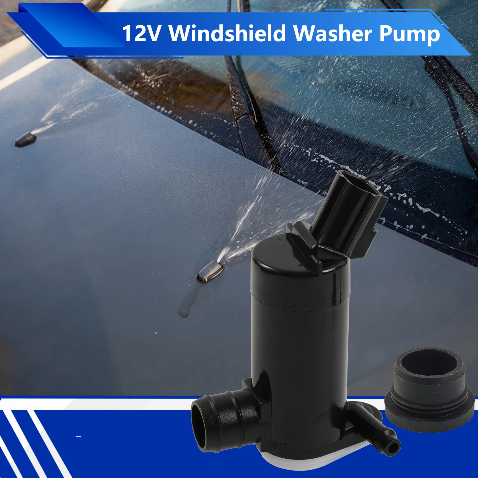 Erick's Wiper Front Windshield Wiper Washer Pump Motor With Grommet For Mercury Montego Monterey Mountaineer OE# 6F9Z-17664-A