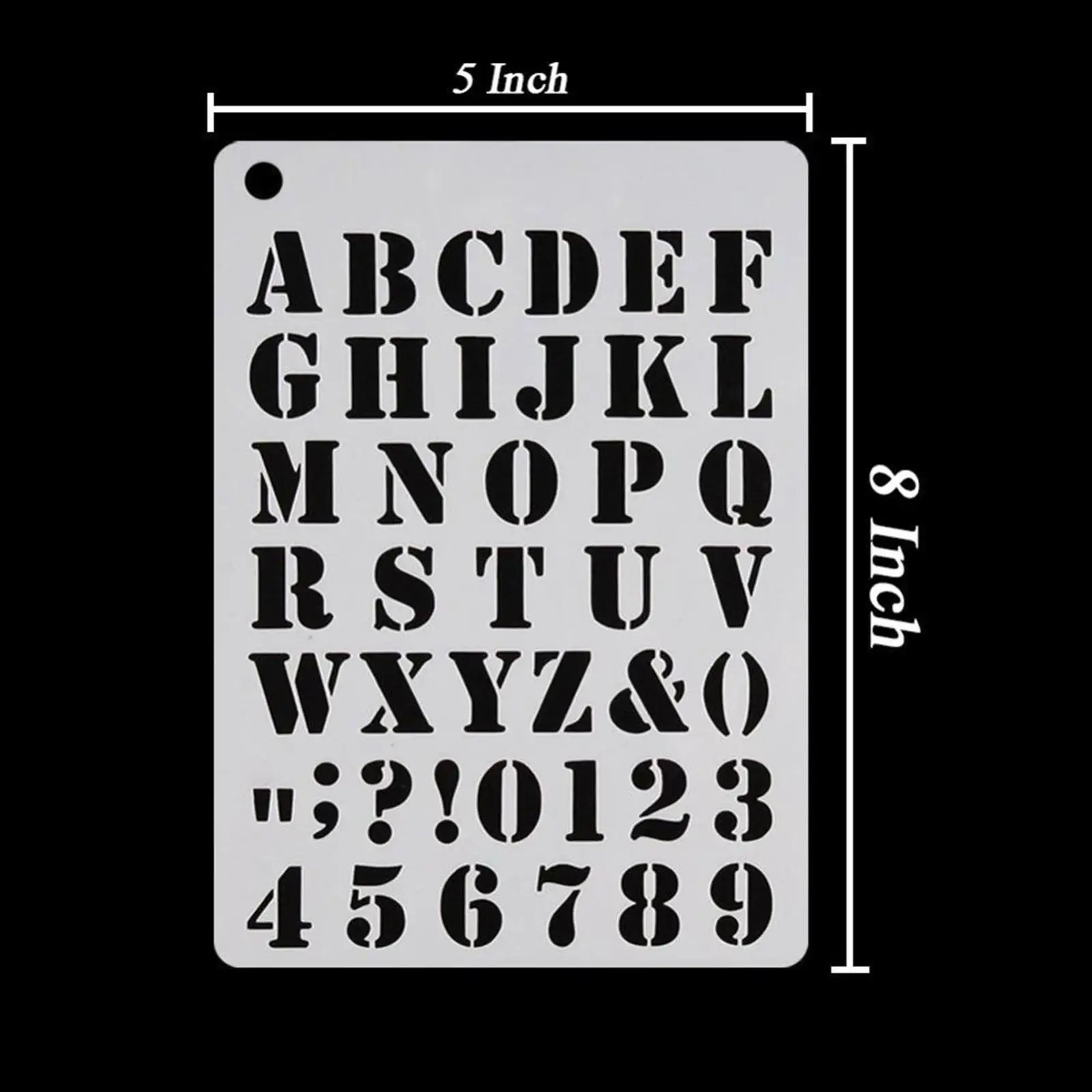 ジャーナルスクラップブック用の文字と数字のテンプレート、プラスチック、5x8インチ、12個