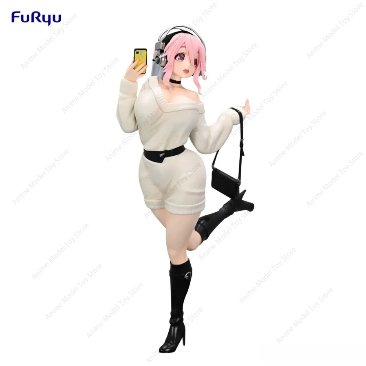 Original FuRyu in Stock Genuine Figures Super Sonico Trio-Try-iT Figure Winter Memory Ver Anime Model Kits Action Toys Gifts view 5