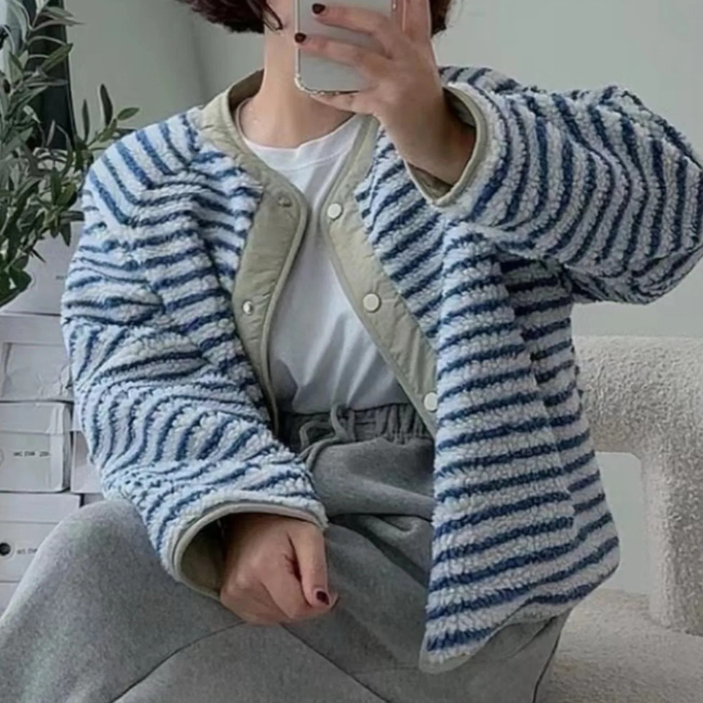 أنيقة الخريف الشتاء الدافئة معطف فرو الضأن شريط تصميم تنوعا يمكن ارتداؤها ملابس خارجية Ele Sle المرأة ort القطن Jaet