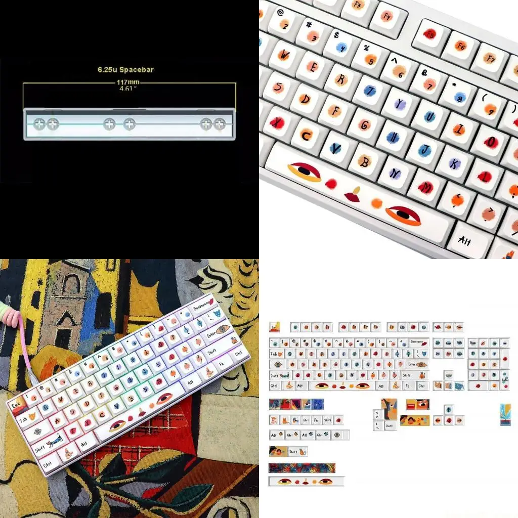 

136 Keys Graffiti Cartoon PBT Keycap XDA Profile Caps for MX Switches