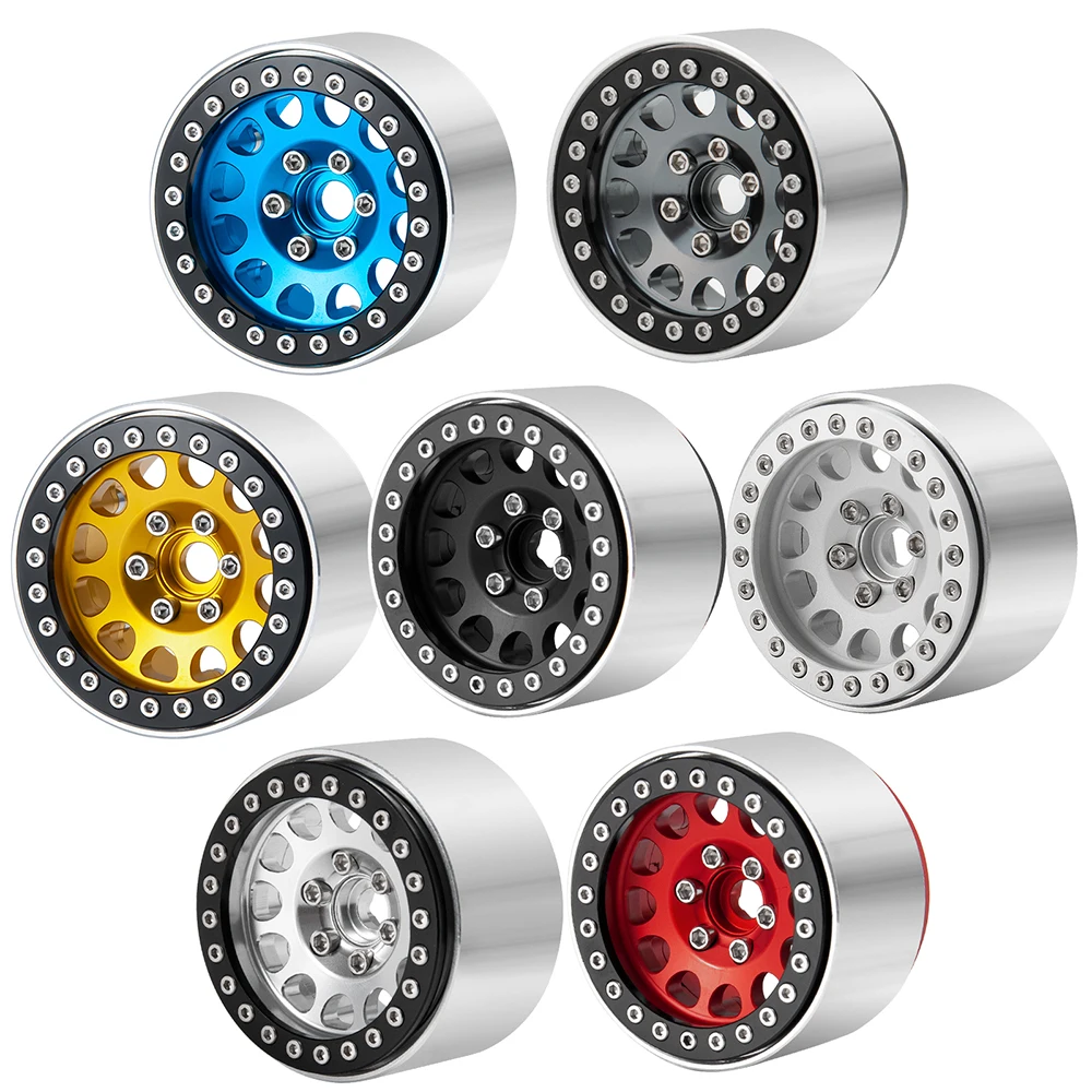 AXSPEED 4PCS 1.9" Beadlock Wheel Rim Extended 35mm Wheels Hubs for 1/10 RC Crawler Car Axial SCX10 Wraith TRX4 TRX6 D90 4WD — zdjęcie 2
