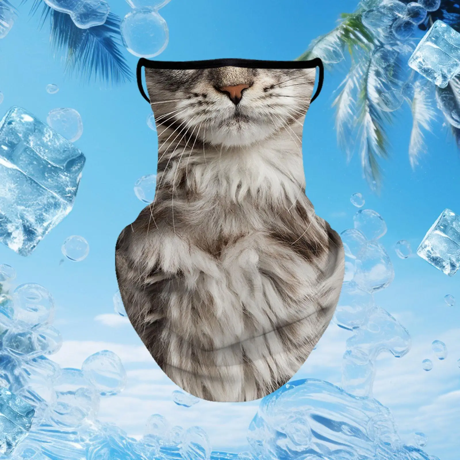 Cache-cou respirant à boucles auriculaires, écharpe fine, Protection solaire, Bandana, masque facial pour cyclisme, voyage, randonnée