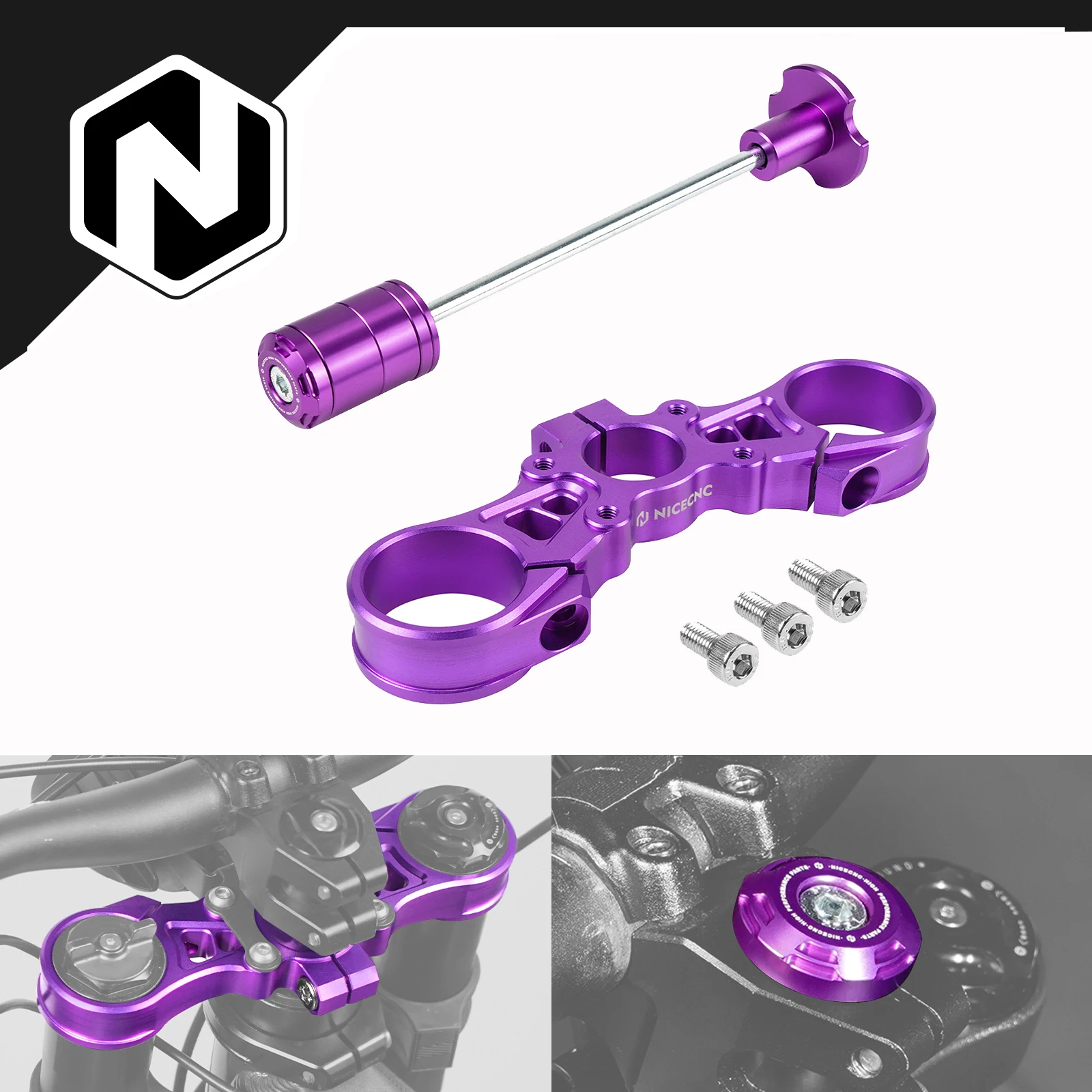 

NICECNC For Surron light bee X light bee S 2024 2025 Electric Bike Upper Triple Clamp Top Link & Front Fork Suspension Core