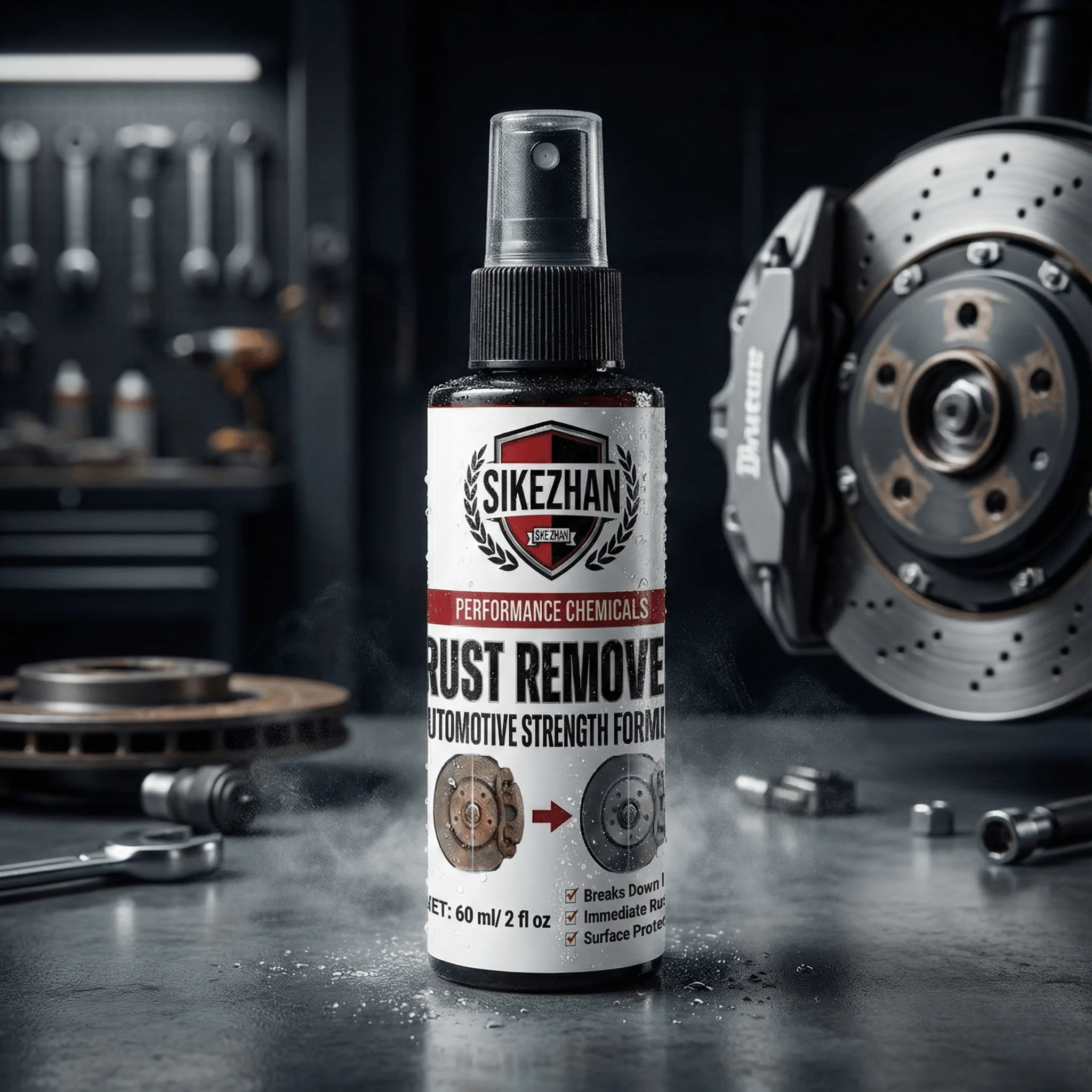 Powerful Car Rust Remover Spray Iron Dust Cleaning for Wheels & Metal Parts Auto Detail Rust Converter Kit with Sponge & Towel 6 image 5