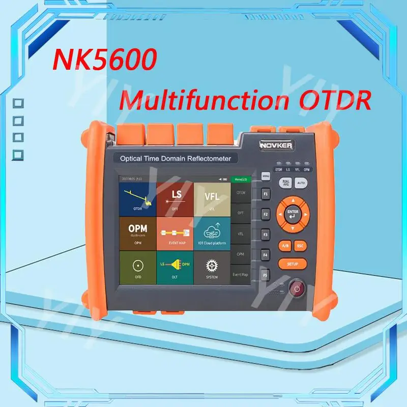 NOVKER NK5600 Fiber Optical OTDR 1310/1550nm 32/30dB SM Optic Fiber OTDR Tester With VFL OPM Light Source Function