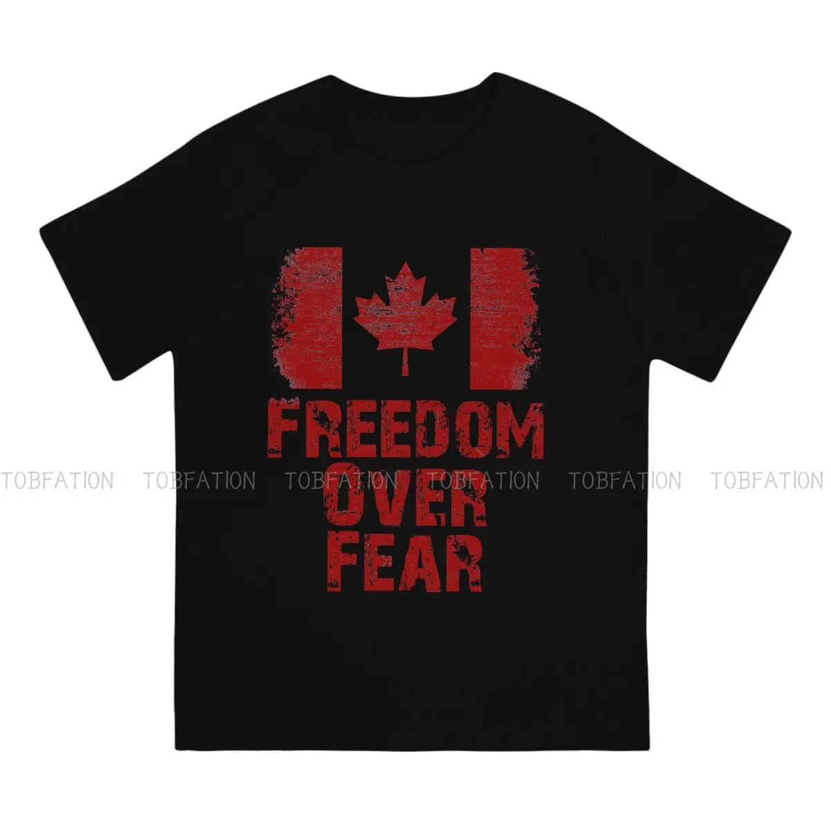 Freedom Convoy Cool Original TShirts Fear Personalize Men's T Shirt Funny Tops Size S-6XL