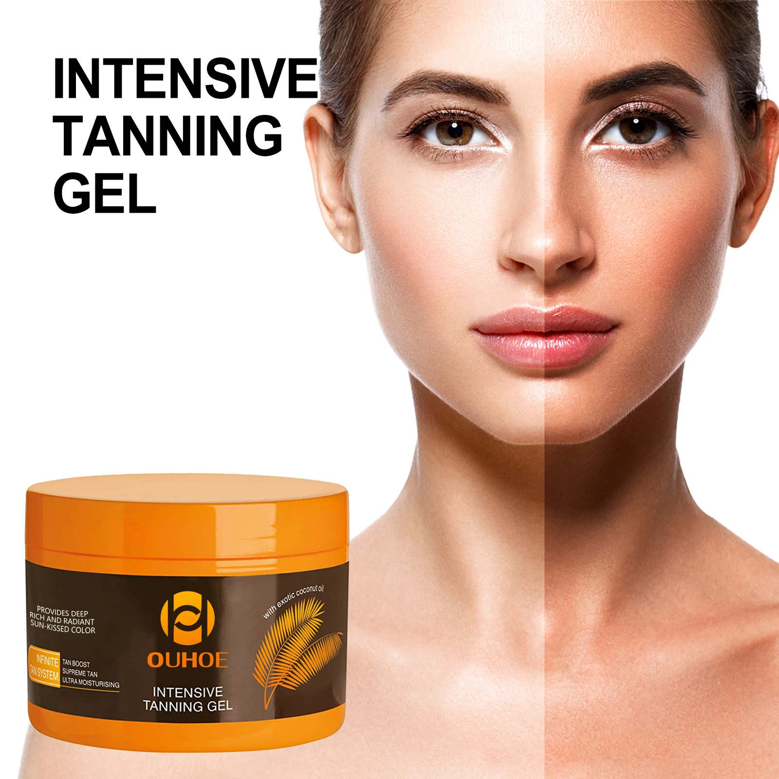 Gel de bronceado marrón 2024, crema de acelerador, Gel de bronceado intensivo marrón suave, Gel de bronceado de lujo