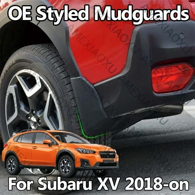 WANWUXIN 4pcs Molded Mud Flaps For SUBARU XV Crosstrek 2018- 2023 Mudflaps Splash Guards Mudguards Front Rear 2019 2020 2021 202