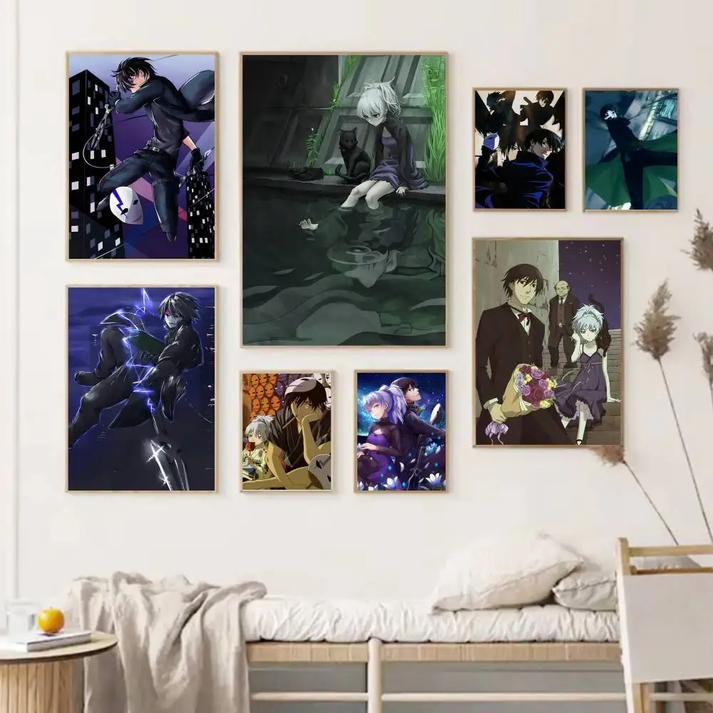 Anime D-DARKER THAN BLACK  Posters HD Print Vintage Wall Art Decor for Home Study Room
