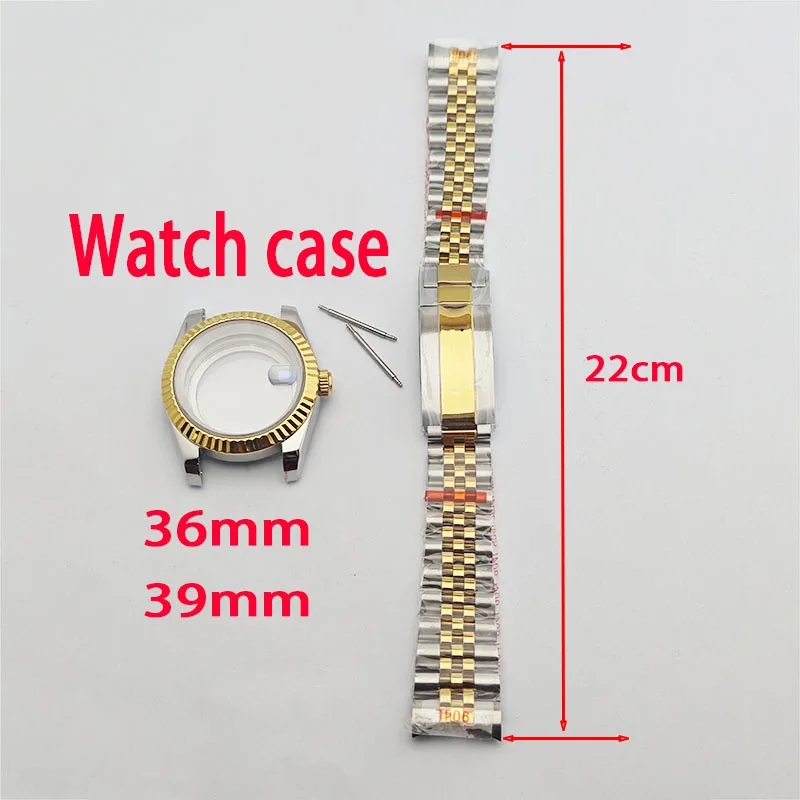 กรอบนาฬิกา36มม. 39มม. 904L สแตนเลส22ซม. สำหรับ NH35หน้าปัด28.5มม. NH36กลไกจักรกลอัตโนมัติ