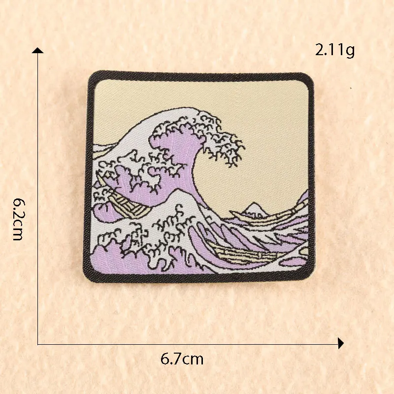 Patches Für Jacken Outdoor Thermocollant Rock Eisen Auf Kleidung 6X4 Landschaft Raum Ufo Bus Kompass Augen Kirsche Stickerei kleine – Detail 15