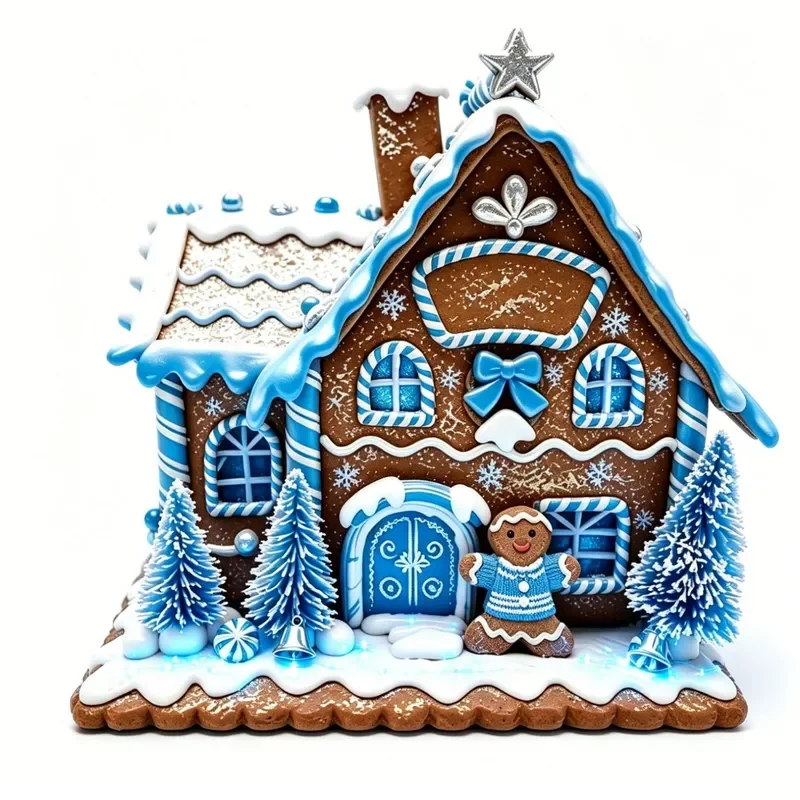 for Christmas Creative Gingerbread House Home Scene Arrangement Small House Decorations Soft Pottery Ornament