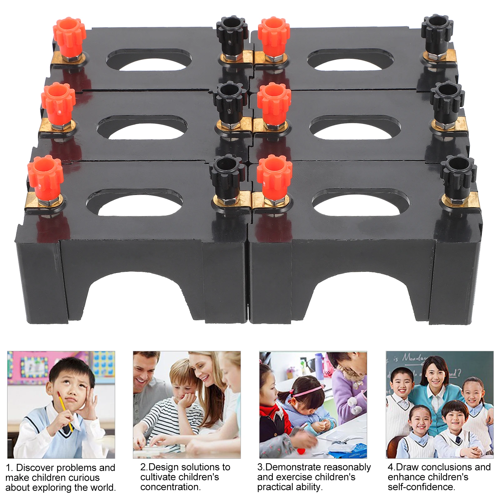 

6 Pcs Casing Holder School Electronic Teaching Base Electricity Basic Tool Can Put
