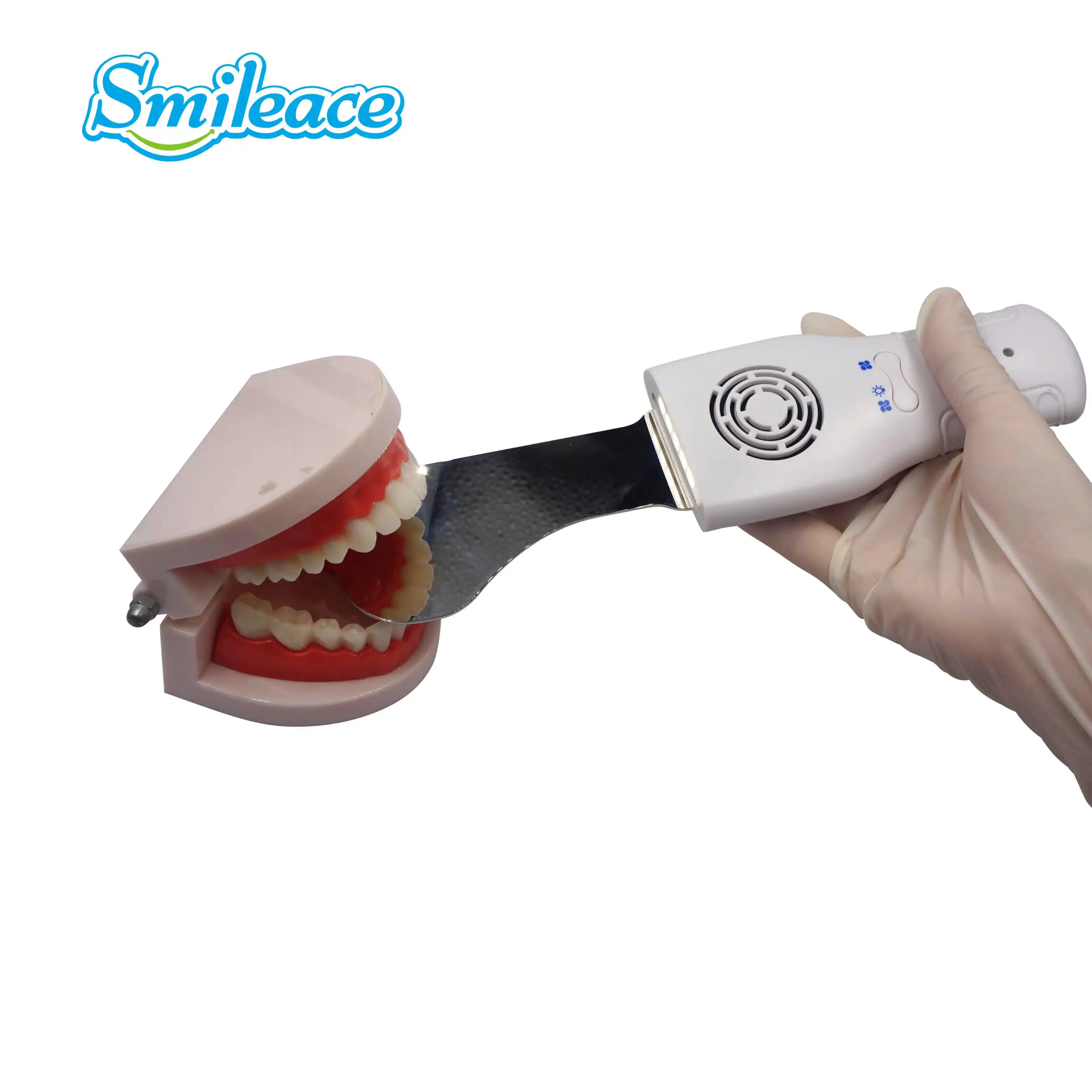 Dental Anti-Fog Mirrors Set Fog Free Intraoral Photography Stainless Steel Mirror With LED Light Occlusal Orthodontic Reflectors