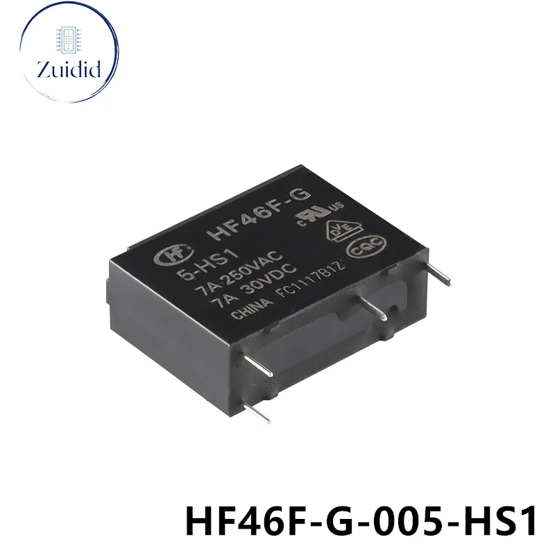 5pcs/1pc HF46F Relay HF46F-G 005-HS1 012-HS1 024-HS1 DC 5V 12V 24V Normally Open NO 7A 250VAC 30VDC 4PIN Power Relays