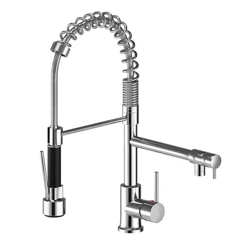 Torneira Modern Hot Cold Water Mixer Tap Single Handle Flexible Brass Pull Down Sprayer Spring Kitchen Sink Faucet