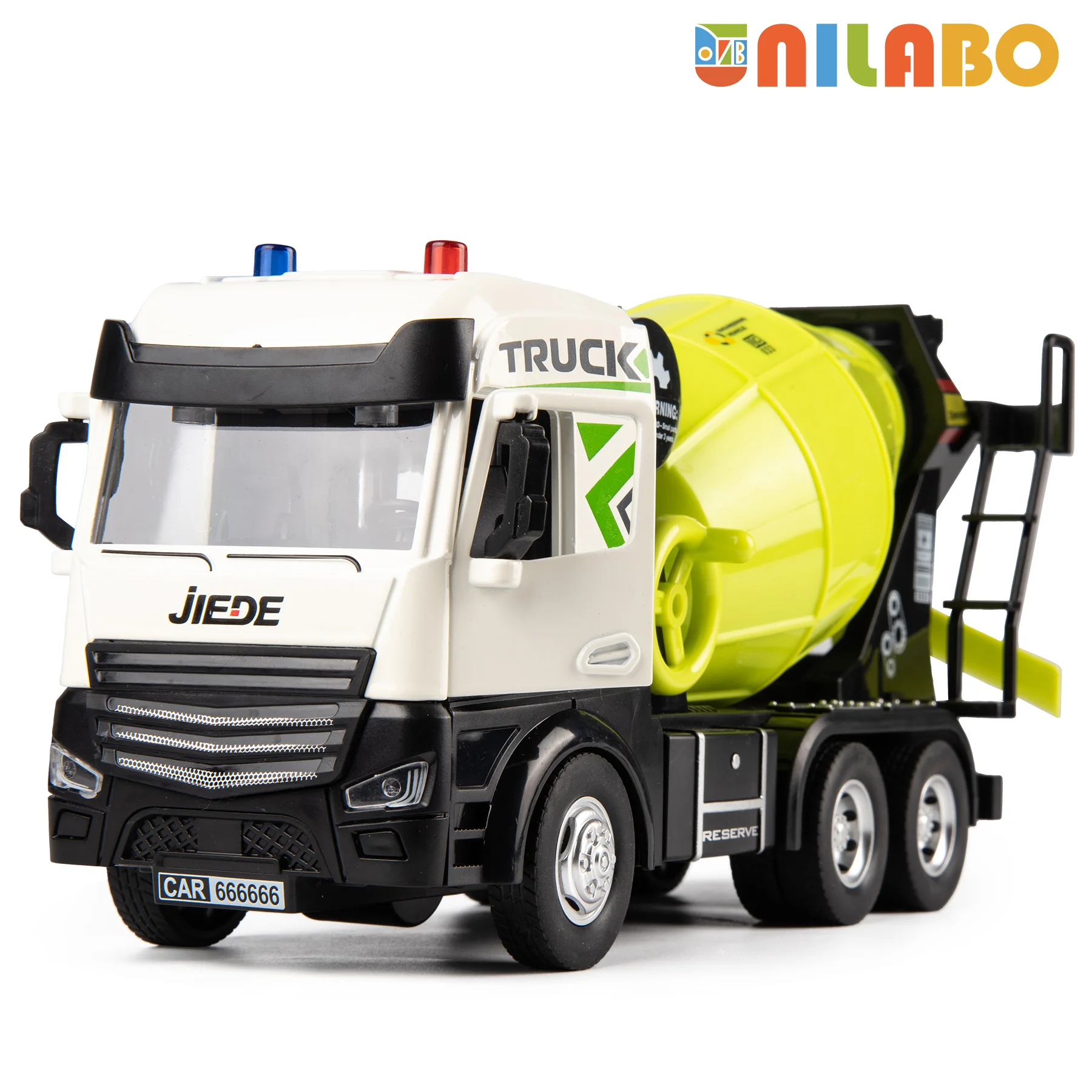 

Alloy 1:40 Mixer Truck Rotating Drum, Inertial Power, Sound Light - Construction Engineering Toy, Perfect Gift for Boys Girls 3+