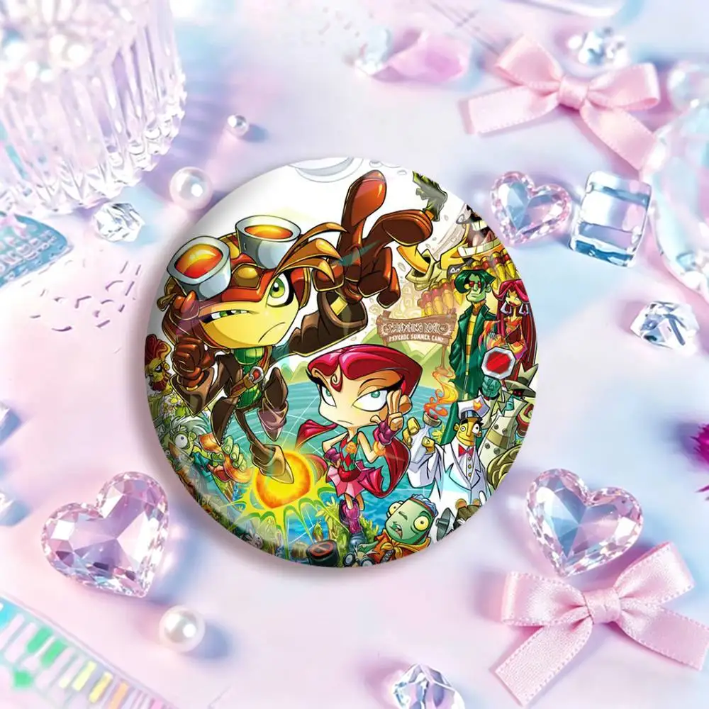 Retro style game Psychonauts  Icon Badge Handmade Tinplate Brooch for Chest Ornament Gifts Easter decorations