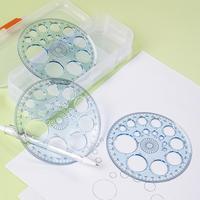 Transparent 360 Degree Protractor Plastic Measuring Painting Tool Circle Maker Clear Scale Drawing Circle Ruler School Supplies