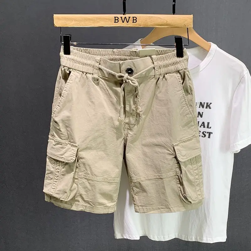 

Men's Cargo Shorts Elastic Waist Multi-pocket Casual Workwear Shorts Summer Outdoor Pants
