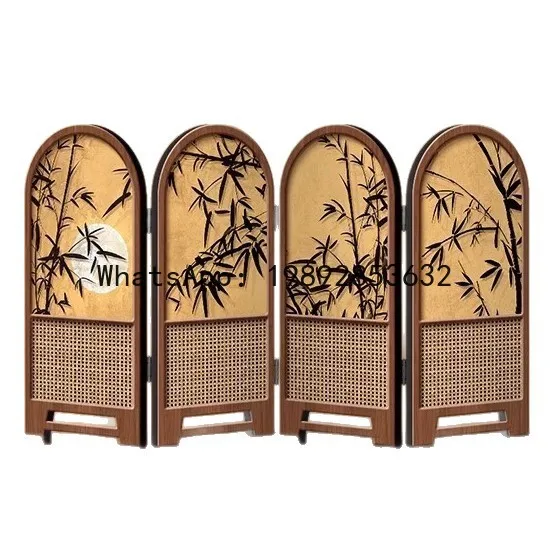 

New arrival desktop table painting foldable screen classy tv cabinet decorative painting