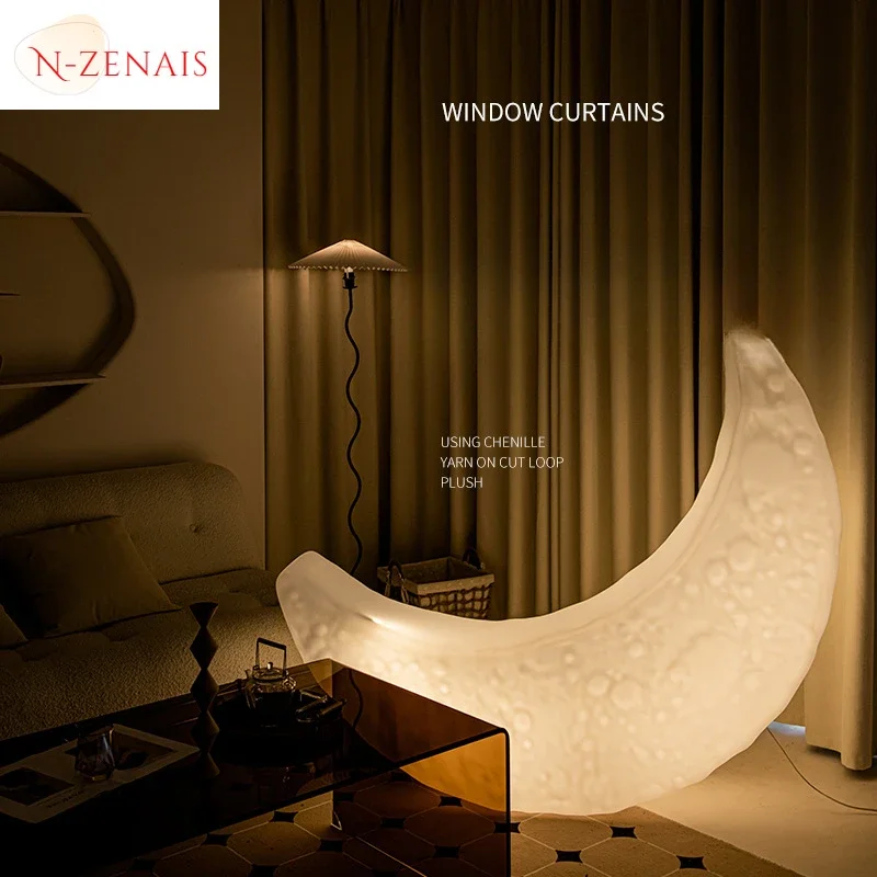 Luxury Cream Style Thickened Herringbone Chenille Blackout Sun Protection and Soundproof Curtains