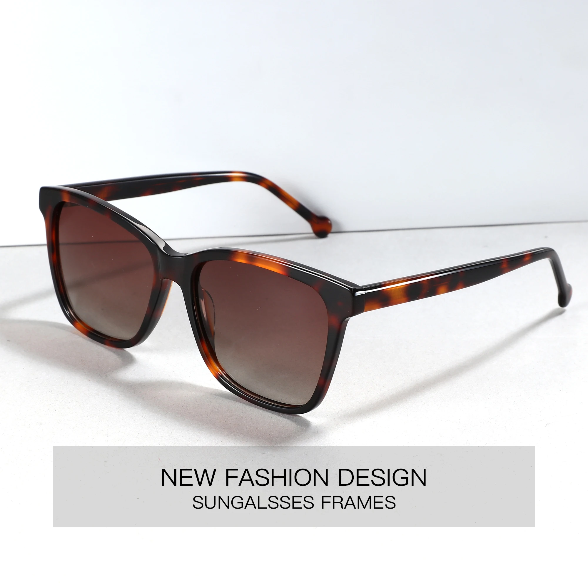 ZENOTTIC M Size Square Handmade Acetate Polarized Prescription Sunglasses Women UV400 Sun Block Elegant Shades