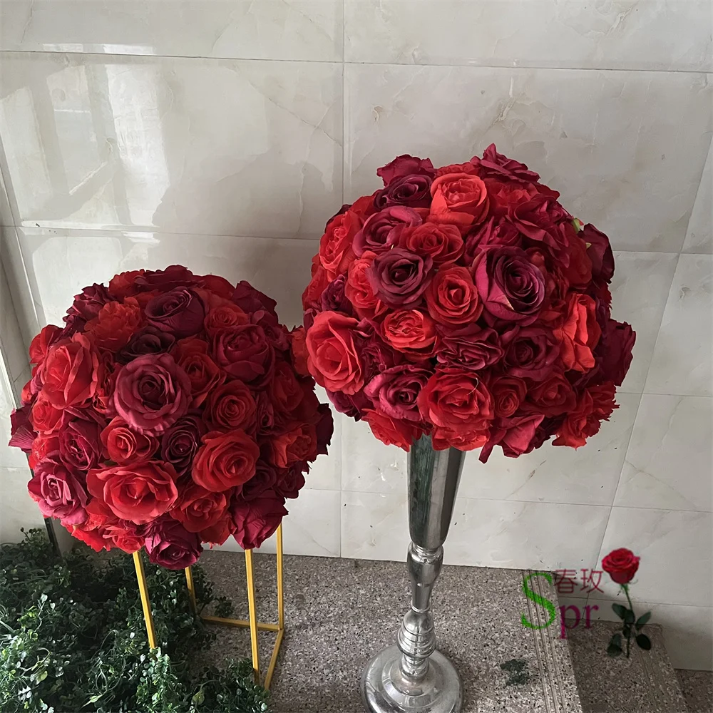 SPR Wedding Centerpieces Decorative Garland Arrangement Decoration Ball Rose Artificial Flower Table Runner flower