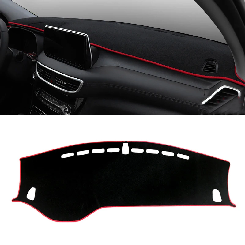 Car Dashboard Avoid Light Pad Instrument Platform Cover Carpets Accessories For Hyundai Tucson 2015 2016 2017 2018 2019 202