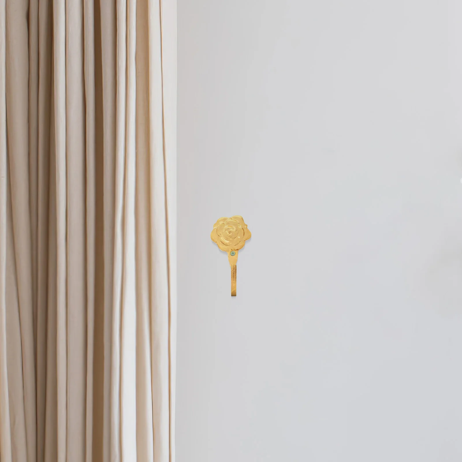 

2 Pcs Curtain Hook Drape Hooks Wall-mounted Tieback Holdbacks for Nursery Golden Closet