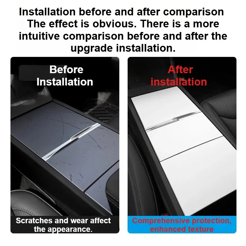 Central Control Protective Film for Tesla Model 3/Model Y Juniper Silicone Pad Electrostatic Panel Sticker Decor Car Accessories