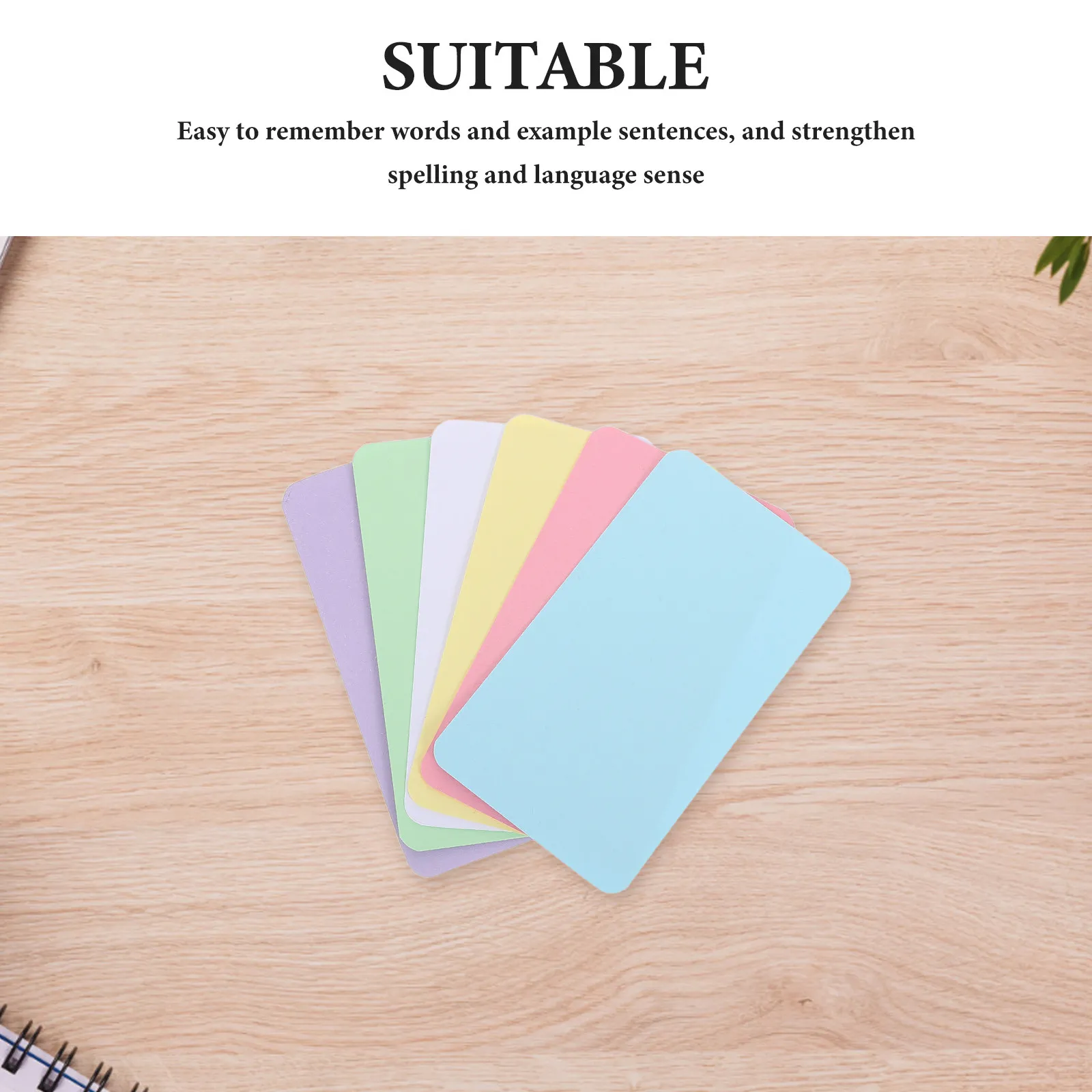 600Pcs Vocabulary Study Flashcards Mini Index Cards Thick Cardstock Rounded Corner Blank Paper Note Cards Spelling Practice