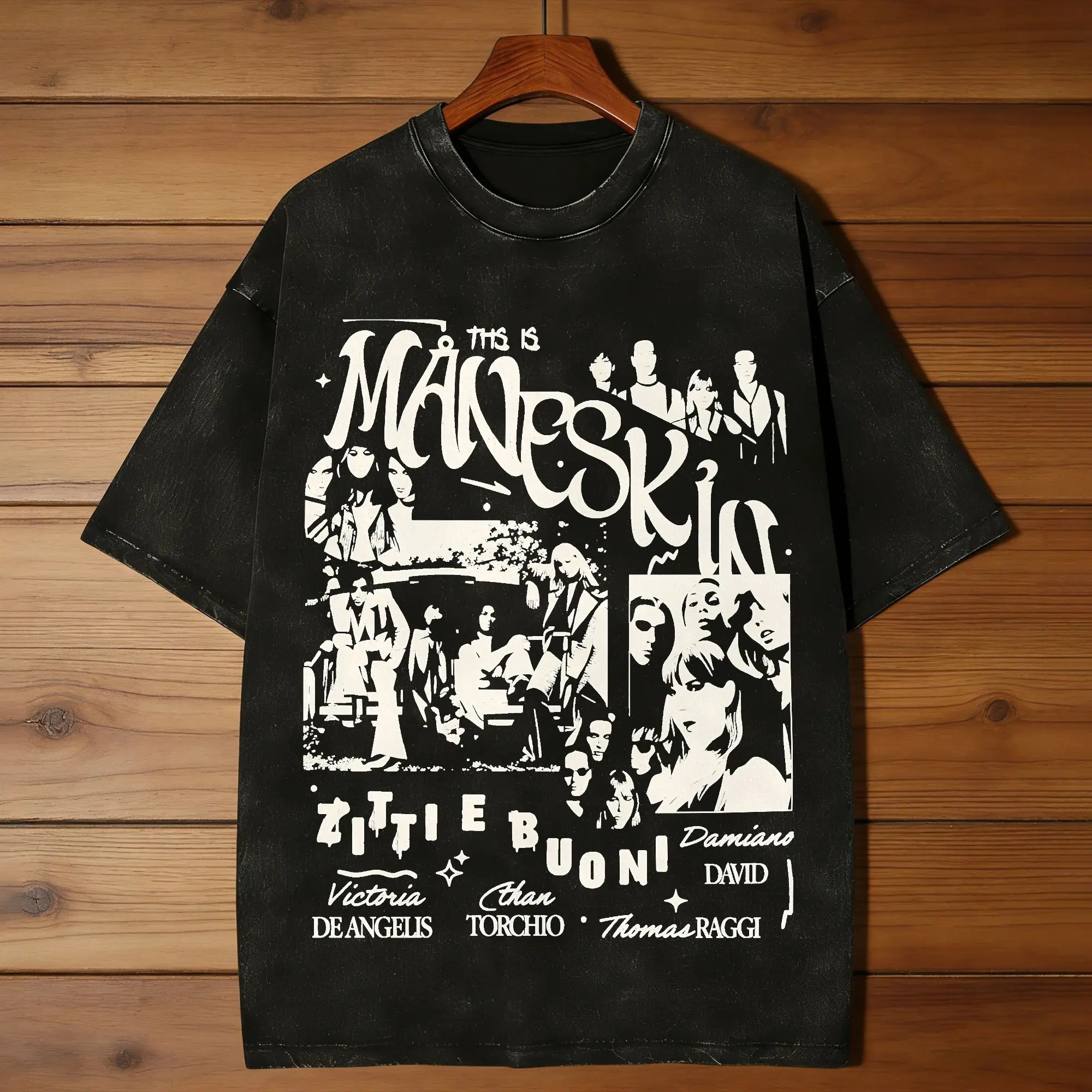 Maneskin Band World Tour T Shirts Men's  Pure Cotton Casual T-Shirts Round Neck  Tee Shirt Short Sleeve Tops Gift Idea
