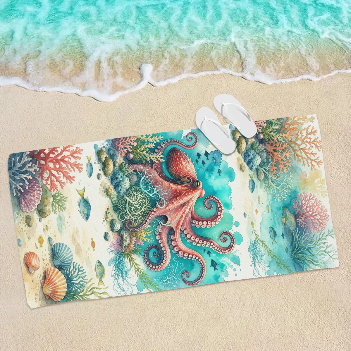 Versatile Polyester Beach Towel - Ideal for Swimming, Fitness, Camping, Yoga, Travel and Beach Activities
