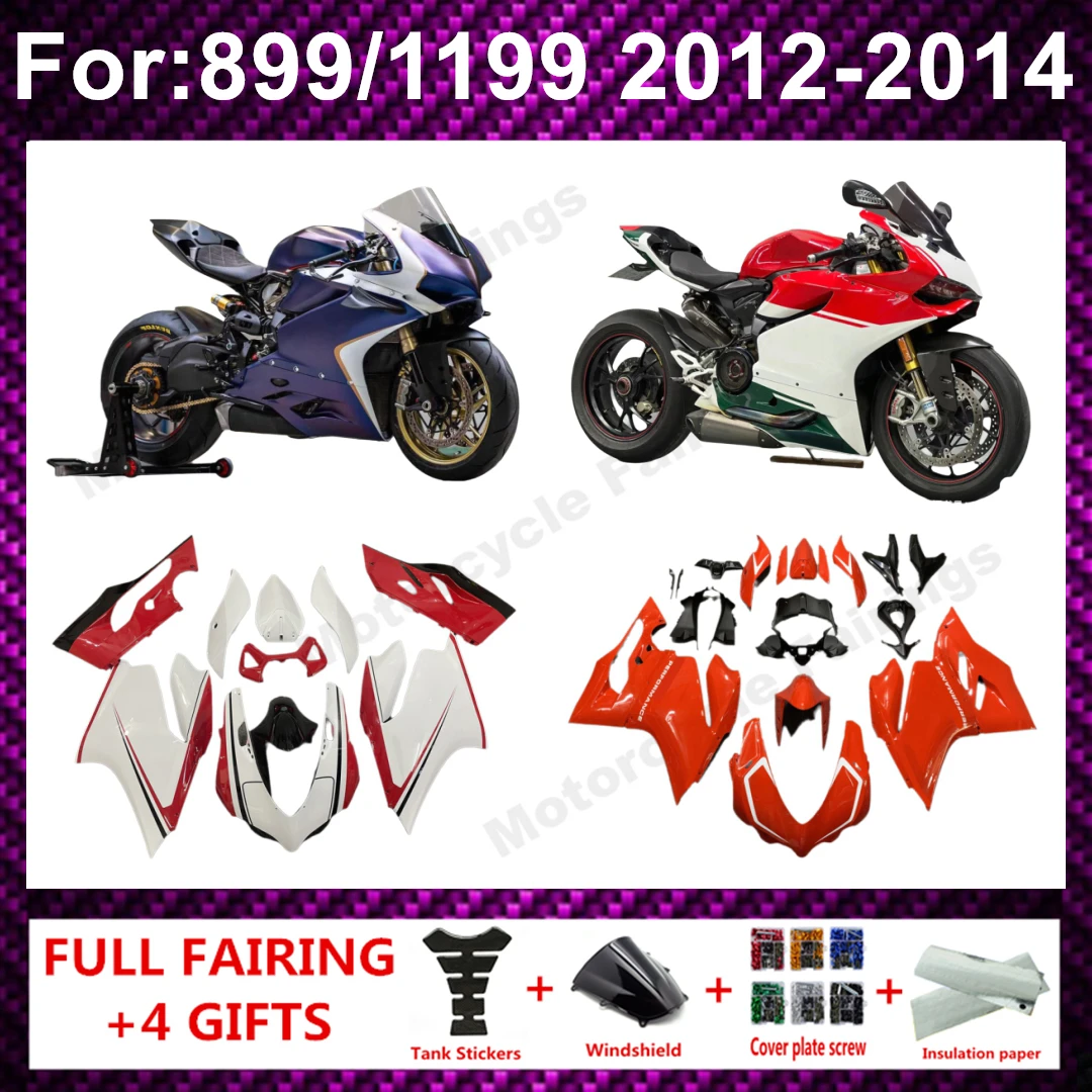 NEW ABS Injection mold full Fairing Kit Fit For Ducati Panigale 899 1199 2012 2013 2014 fairings kits Bodywork ZXMT