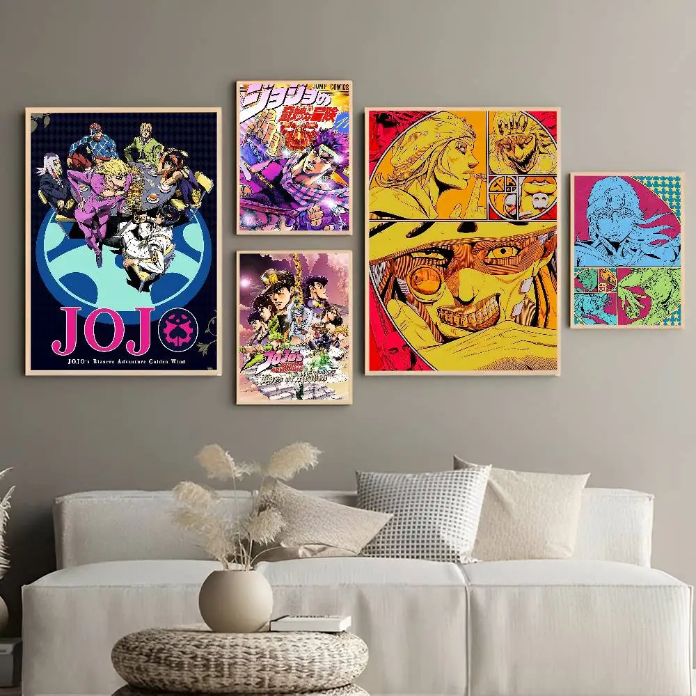 Adventure Anime Jojo Bizarre Adventure Good Quality Prints and Posters Waterproof Paper Sticker Coffee House Bar Posters