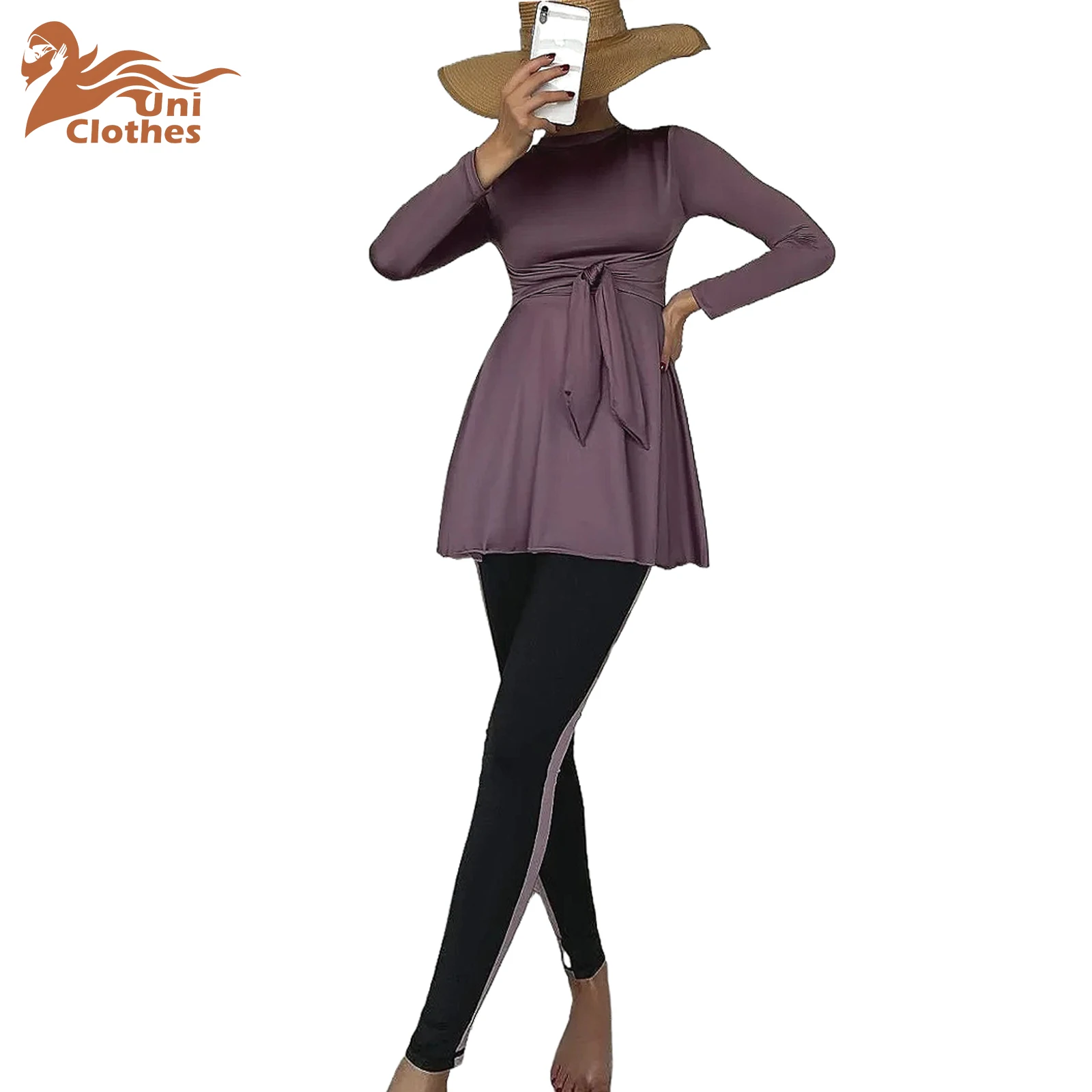 

UNI Muslim Swimwear Burkini Hijab Swimsuit Women Modest Bathing Suit Gym Wear Swim Dress Islamic Swimming Suit Woman Beachwear