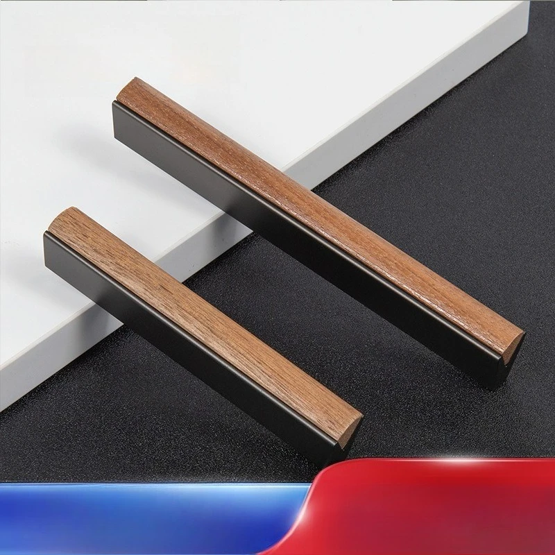 Luxury Wooden Cabinet Handle Minimalist One Line Design Drawer Pulls Furniture Hardware