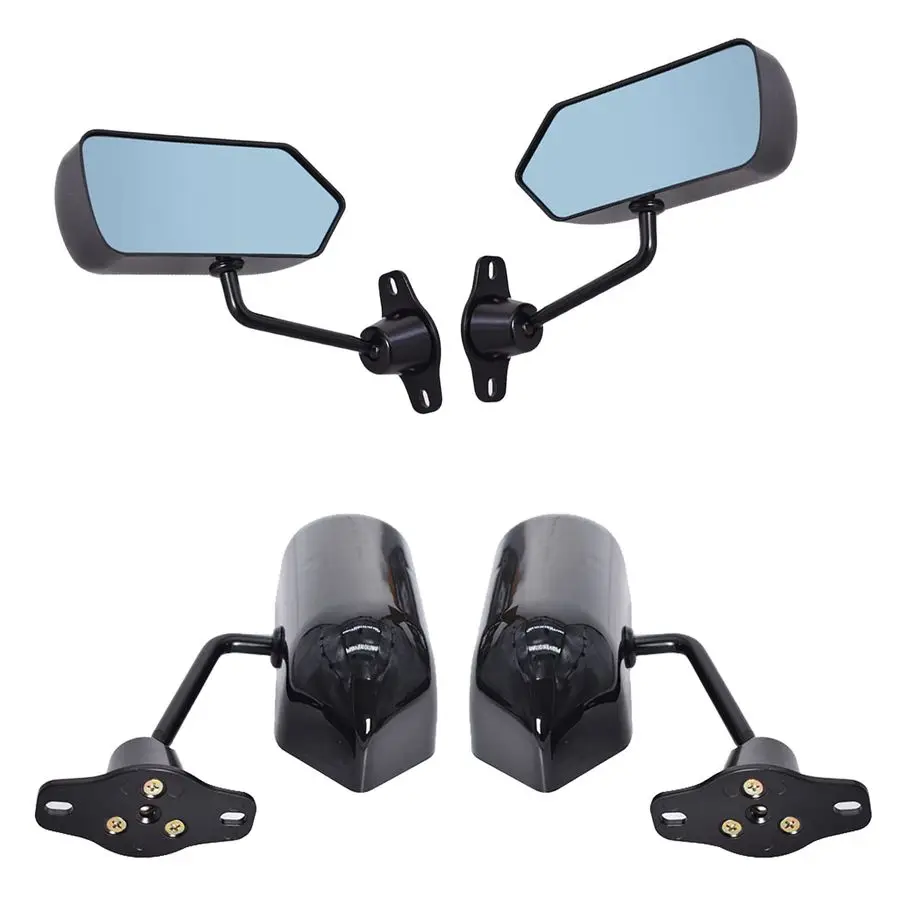 Espejos retrovisores laterales estilo F1 Universal Racing Glass negro