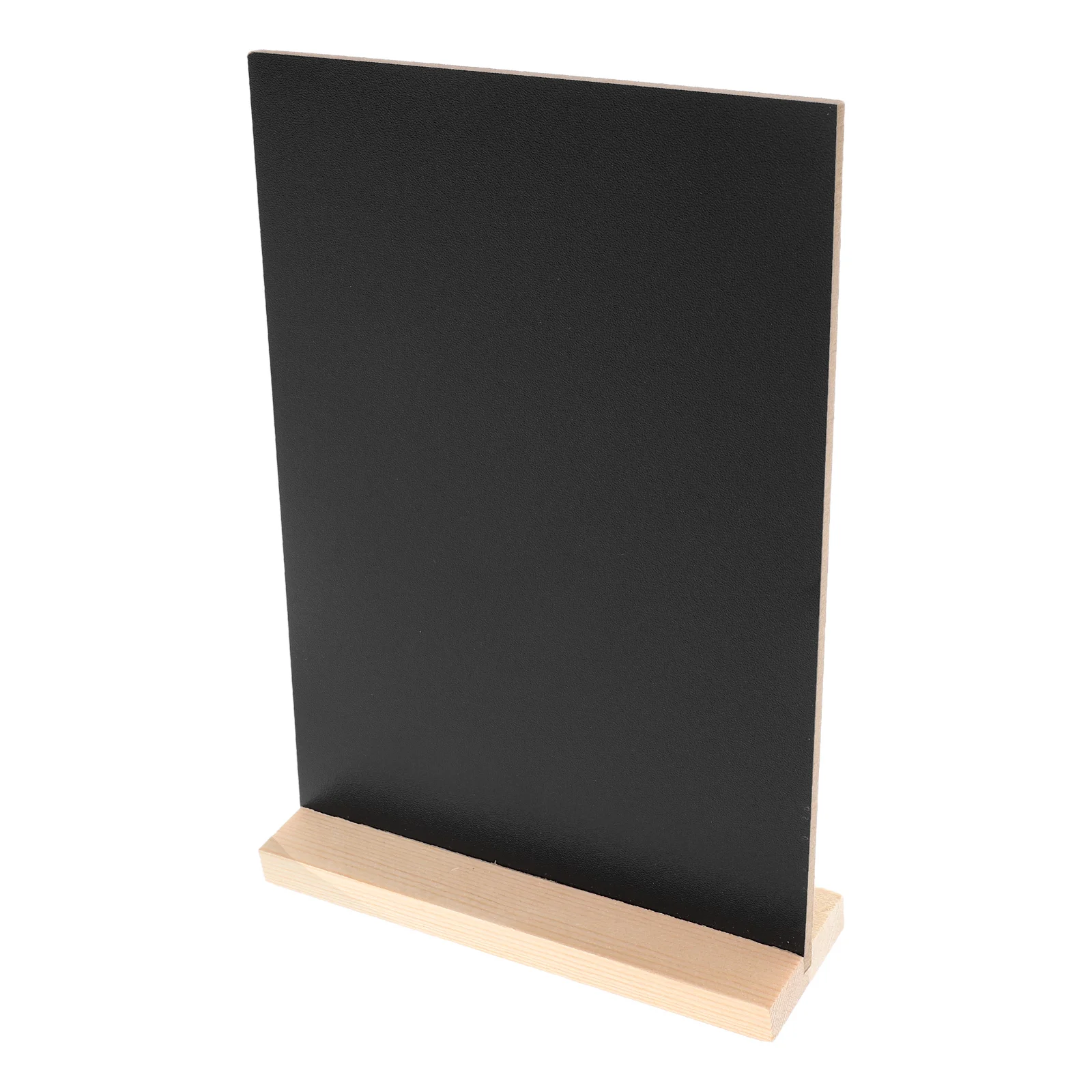 Office Desk Decor Message Board Chalkboard Sign Blackboard Stand Mini Bamboo Display Work Desktop