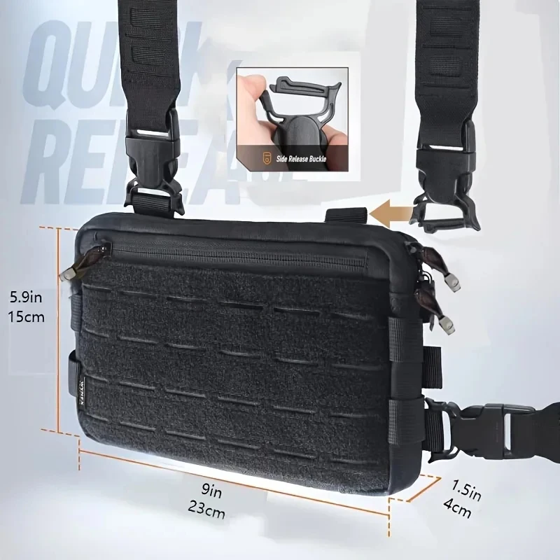 Tactical backpack chest hanging bag, MOLLE bag, with front loop reconnaissance chesthanging, suitable for outdoor