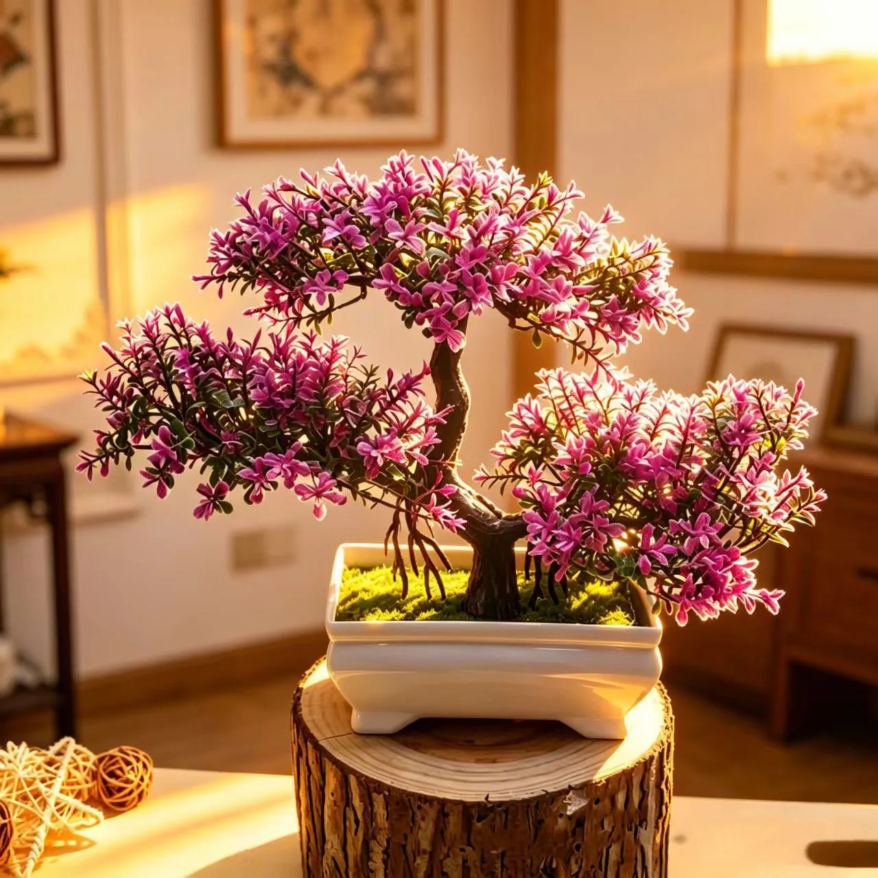 Künstlicher Bonsai-Baum, Simulierte Kleine Pflanzen, Topfpflanzen für Garten, Tisch, Heim und Raumdekoration, Künstliche Pflanzenornamente