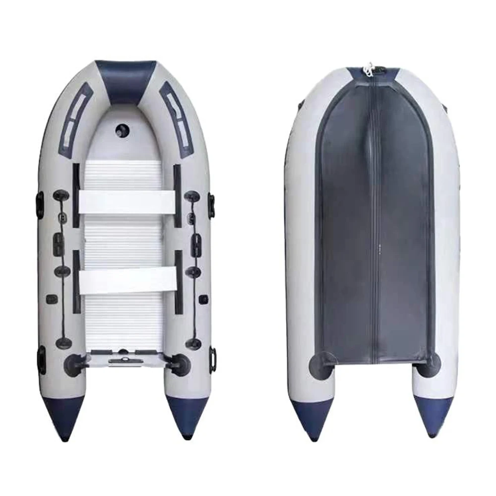 Inflatable Aluminum Floor Bottom Rubber Boat Custom Pvc Fishing Rescue Speed Rowing Boat