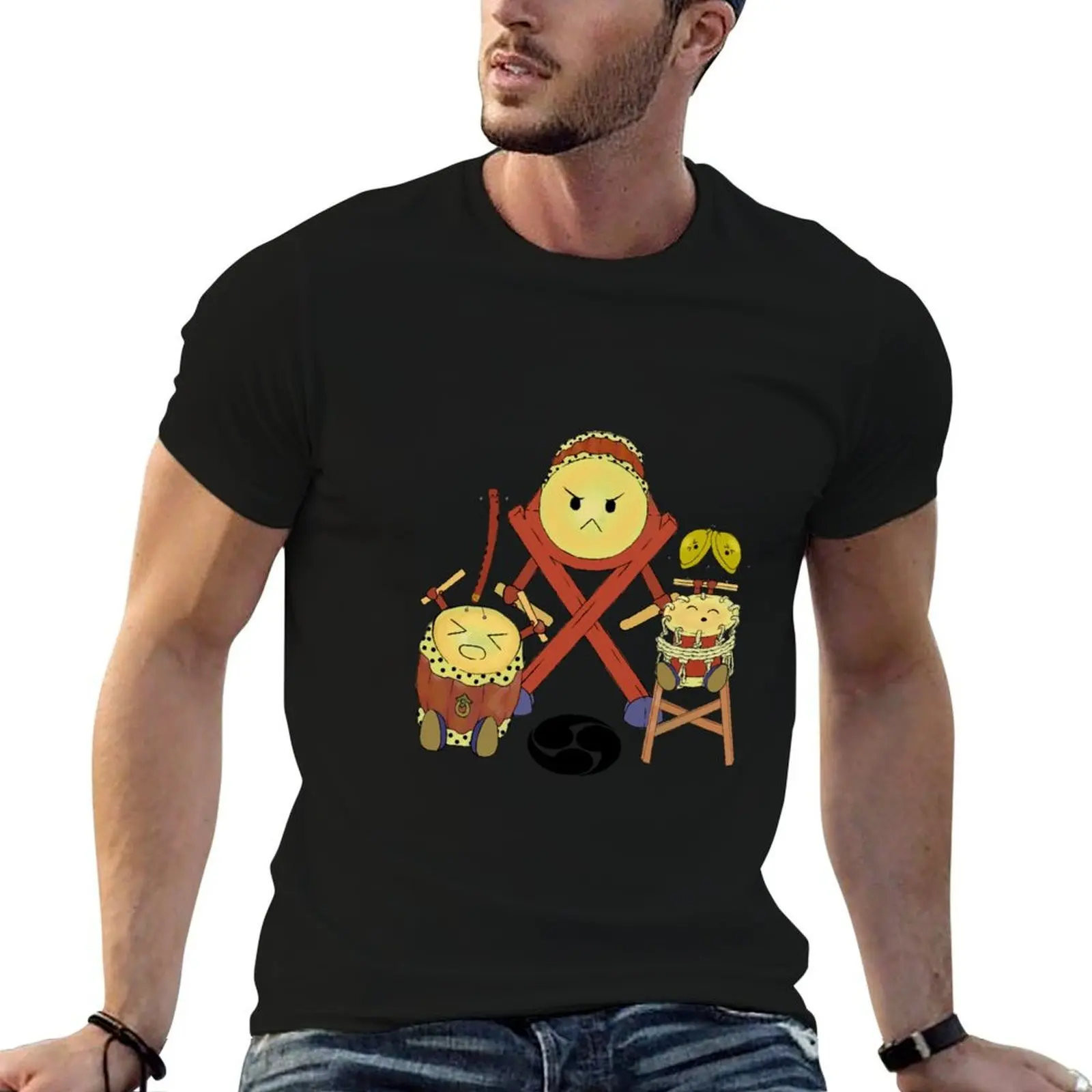 Футболка Taiko Family (цветная), большого размера, из мягкого хлопка