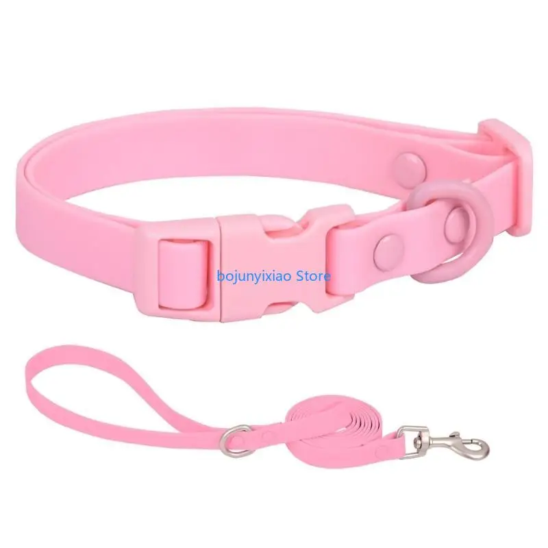 

900B Outdoor Waterproof Dog Collar Macaron Color Adjustable Collars for Medium Large Dog Walking Training Pet Accessories